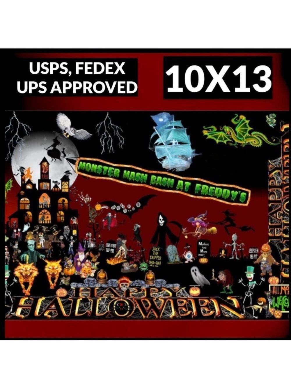 25 10x13 Poly Mailers Halloween Shipping Envelopes PRICE IS FIRM Monster Fall - Picture 8 of 11